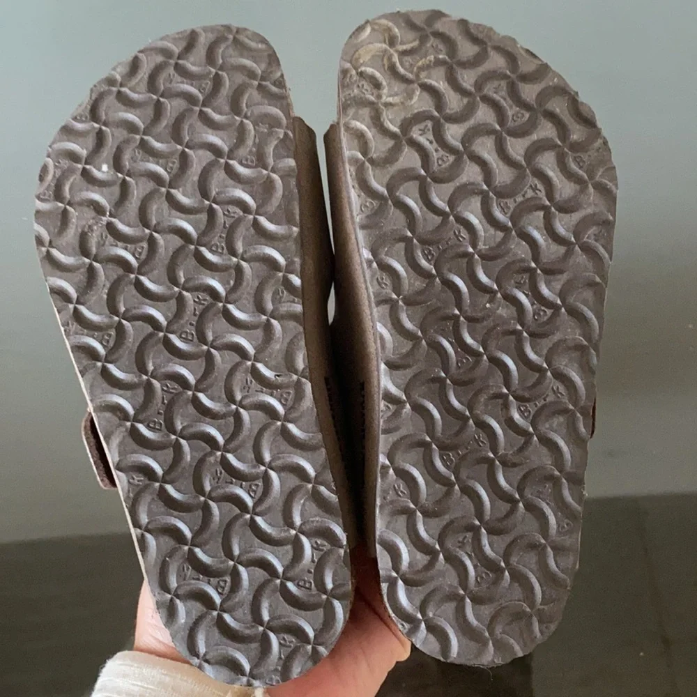 Birkenstock Kids Brown Two-Strap Sandals